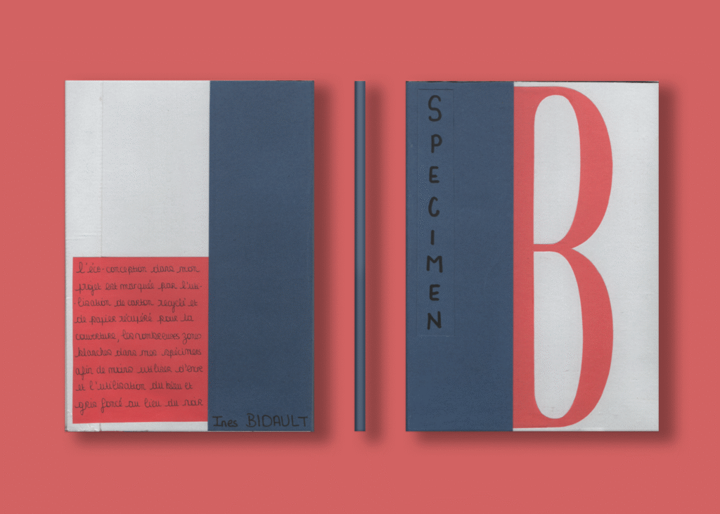 couverture et dos du livret spécimen typographique